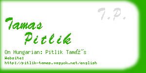 tamas pitlik business card